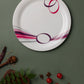 Exclusive 11" Melamine Dinner Plate with Premium Design Rainbow Knot Full-Size Plate.